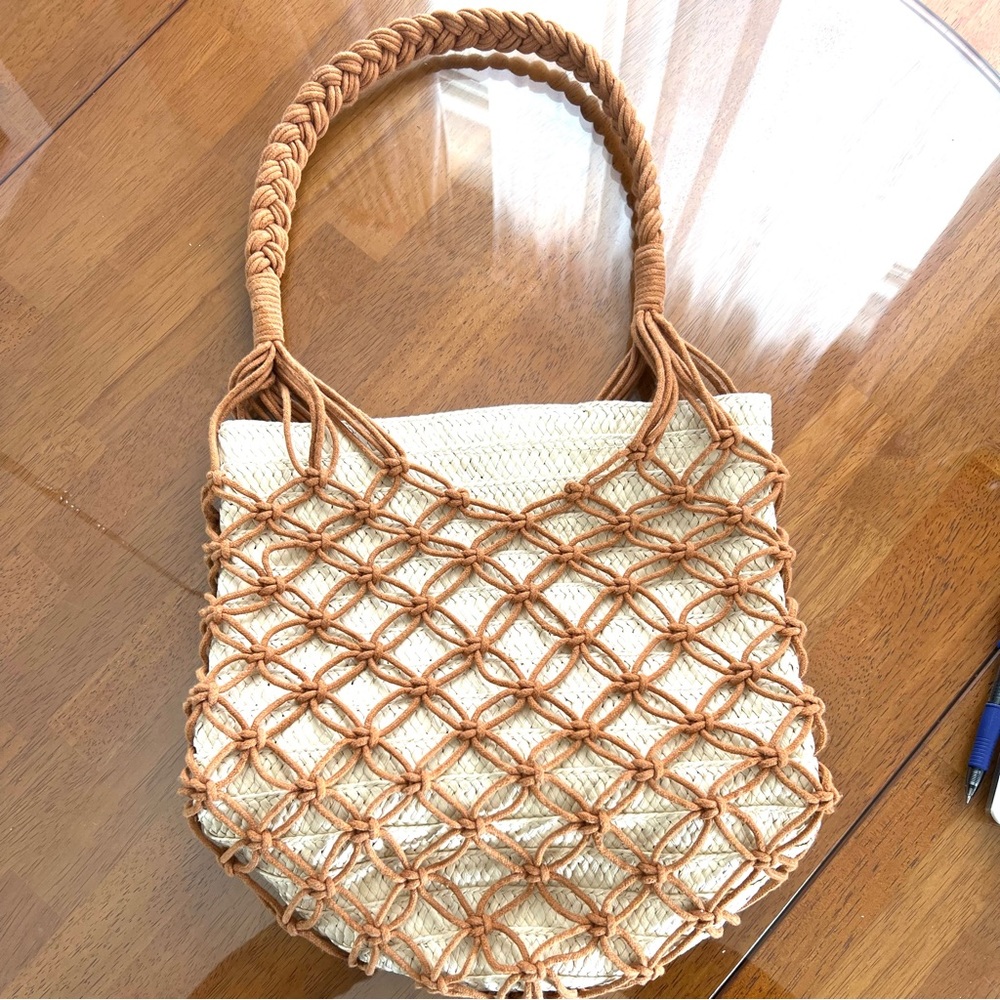 Universal Thread - Macrame Shoulder Handbag Os Go… - image 8